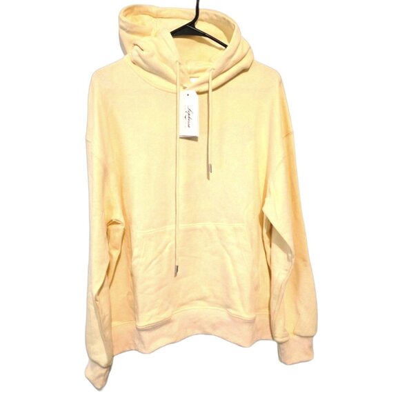 Womens Yellow Hoodie w/ Floral Embroidery LARGE - Picture 3 of 13
